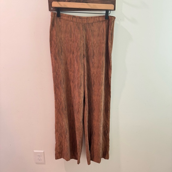 Pure Collection 100% Silk Animal Print Trousers Size 6R - Picture 1 of 6